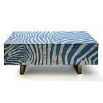 Кофейный стол Kenya Coffee Table Bone Inlay ZEBRA blue варинант исполнения - 2 | Loft Concept в Москве