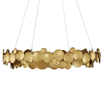 Люстра круглая из многослойных золотых дисков Metal Disc Chandelier варинант исполнения - 2 | Loft Concept в Москве