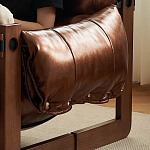 Кресло-диван кожаное на деревянном каркасе Medieval Furniture варинант исполнения - 4 | Loft Concept в Москве