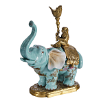 Подсвечник в виде слона из фарфора с бронзовыми элементами Elephant in the Garden of Eden варинант исполнения - 2 | Loft Concept в Москве