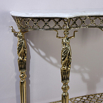 Консоль бронзовая с мраморной столешницей Bronze Console варинант исполнения - 2 | Loft Concept в Москве