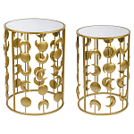 Набор из двух столов из металла Brass Symphony Moon варинант исполнения - 1 | Loft Concept в Москве