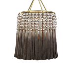 Люстра плетеная с кисточками на золотистом каркасе Boho Tassel Chandelier варинант исполнения - 1 | Loft Concept в Москве