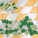 Обои ручная роспись Tiled Meadow Original colourway on Egyptian Gold gilded paper варинант исполнения - 1 | Loft Concept в Москве