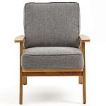 Кресло с каркасом из массива дуба Deniaud Oak Grey Armchair варинант исполнения - 2 | Loft Concept в Москве