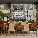 Обои ручная роспись в стиле Арт-деко Symphony Original colourway on Arkose silk dupion варинант исполнения - 1 | Loft Concept в Москве