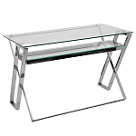 Стол письменный с прозрачной столешницей Corporate Identity варинант исполнения - 1 | Loft Concept в Москве