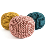 Круглый вязаный пуф Pink Knitted Ball Pouf варинант исполнения - 2 | Loft Concept в Москве