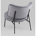 Мини-кресло District Lounge велюр серый варинант исполнения - 3 | Loft Concept в Москве