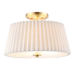 Потолочный светильник с белым плиссированным абажуром Ganglion варинант исполнения - 1 | Loft Concept в Москве