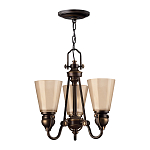 Люстра бронзового цвета с конусными плафонами из бежевого стекла Hinkley варинант исполнения - 6 | Loft Concept в Москве