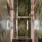 Обои ручная роспись Silk Tree Original colourway on White Metal gilded paper варинант исполнения - 1 | Loft Concept в Москве