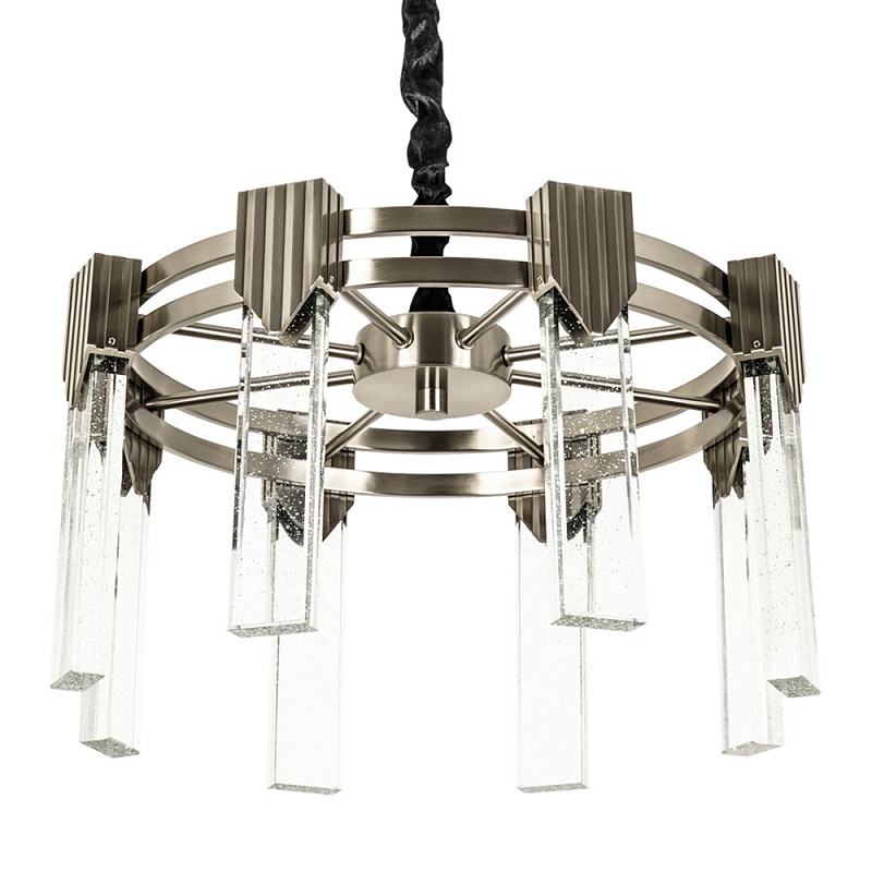      Glass Rectangles Chrome Chandelier 46      | Loft Concept 