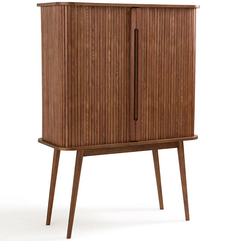 Буфет с двумя раздвижными дверцами Toinette Brown Wooden Cupboard Орех в Москве | Loft Concept 