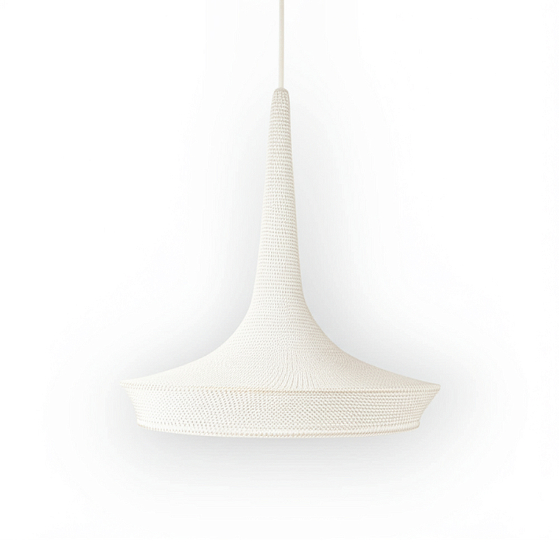 Подвесной вязаный белый светильник «Марокко» Белый в Москве | Loft Concept 