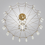 Люстра подвесная из металла с прозрачными подвесками из хрусталя Quasar 93 варинант исполнения - 5 | Loft Concept в Москве