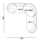 Угловой модульный диван Calypso с поворотным механизмом  варинант исполнения - 13 | Loft Concept в Москве