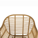 Стул барный с ротанговым плетением Half Bar Chair with Wicker с подлокотниками варинант исполнения - 6 | Loft Concept в Москве