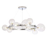 Люстра круглая подвесная с 15-ю прозрачными шарообразными плафонами из стекла Iona chandelier варинант исполнения - 5 | Loft Concept в Москве