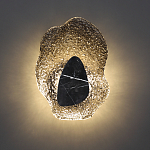 Бра с волнообразным стеклянным плафоном и вставкой из мрамора Liquid Stone варинант исполнения - 14 | Loft Concept в Москве