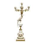 Подсвечник белый Попугай из фарфора с бронзовыми элементами Eden Garden варинант исполнения - 3 | Loft Concept в Москве