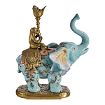 Подсвечник в виде слона из фарфора с бронзовыми элементами Elephant in the Garden of Eden варинант исполнения - 4 | Loft Concept в Москве