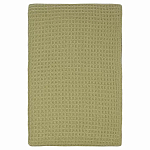 Плед из шерсти зеленого цвета с бахромой Waffle Comfort варинант исполнения - 1 | Loft Concept в Москве