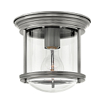 Потолочный светильник для ванных комнат с цилиндрическим стеклянным плафоном и одной лампой Hinkley варинант исполнения - 1 | Loft Concept в Москве