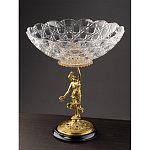 Чаша стеклянная прозрачная на бронзовой подставке с фигуркой девушки Eden Garden варинант исполнения - 5 | Loft Concept в Москве