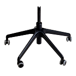 Стул с мягкой синей обивкой из велюра и подъемно-поворотным механизмом на черных колесиках Harper Blue варинант исполнения - 5 | Loft Concept в Москве