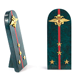Сувенир Погон МВД из натурального камня змеевик Souvenir Epaulets варинант исполнения - 4 | Loft Concept в Москве