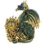 Часы в виде дракона Green Gold Dragon Clock варинант исполнения - 1 | Loft Concept в Москве
