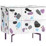 Тумба белая с рисунком Grande Graphstones варинант исполнения - 1 | Loft Concept в Москве