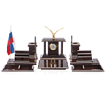 Настольный письменный набор из природного камня обсидиана с декором в виде орла Golden Eagle варинант исполнения - 1 | Loft Concept в Москве