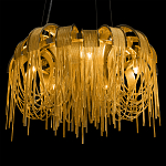 Люстра подвесная круглая с изогнутыми металлическими дугами и ниспадающими цепочками 65 см Atlantis Chain варинант исполнения - 8 | Loft Concept в Москве