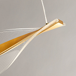 Люстра линейная с изогнутым плафоном Wave Line варинант исполнения - 9 | Loft Concept в Москве