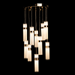 Люстра каскадная с прозрачными цилиндрическими плафонами Jenae Glass Tube Lighting варинант исполнения - 3 | Loft Concept в Москве