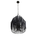 Люстра черная с несколькими ярусами деревянных палочек Bright Wooden Chandelier варинант исполнения - 3 | Loft Concept в Москве