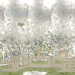 Обои ручная роспись Temple Newsam White Gold gilded silk варинант исполнения - 2 | Loft Concept в Москве