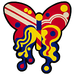 Дизайнерский ковер в виде бабочки Poltronova Tappeto Farfalla Rug варинант исполнения - 1 | Loft Concept в Москве