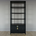 Стеллаж со стеклянными полками Elsa Dreams Black варинант исполнения - 5 | Loft Concept в Москве