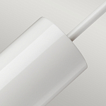 Подвесной светильник белого цвета с вытянутым цилиндрическим плафоном с косым срезом Elstead Lighting варинант исполнения - 4 | Loft Concept в Москве