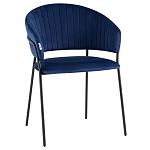 Стул в велюре синего цвета Horizon варинант исполнения - 1 | Loft Concept в Москве