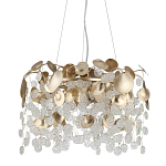 Люстра с декоративными подвесками из прозрачного стекла в форме монеток FAIRYTREE Light варинант исполнения - 1 | Loft Concept в Москве