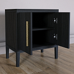 Тумбочка Primo с дверцами шпон Черный дуб варинант исполнения - 4 | Loft Concept в Москве