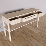 Дизайнерская Консоль с полкой и ящиком Primo Светлый дуб варинант исполнения - 6 | Loft Concept в Москве