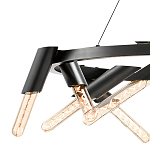 Люстра круглая с трубчатыми лампочками Vanguard Circle варинант исполнения - 2 | Loft Concept в Москве