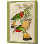 Постер на холсте с изображением птиц Blooming Birds Poster варинант исполнения - 3 | Loft Concept в Москве