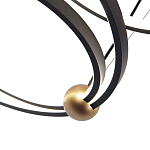 Люстра подвесная светодиодная с 4-мя кольцами черный металл Ring Horizontal варинант исполнения - 3 | Loft Concept в Москве