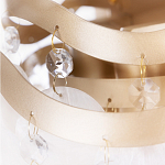 Бра с белыми перламутровыми подвесками и золотистыми волнистыми элементами SHELL варинант исполнения - 3 | Loft Concept в Москве